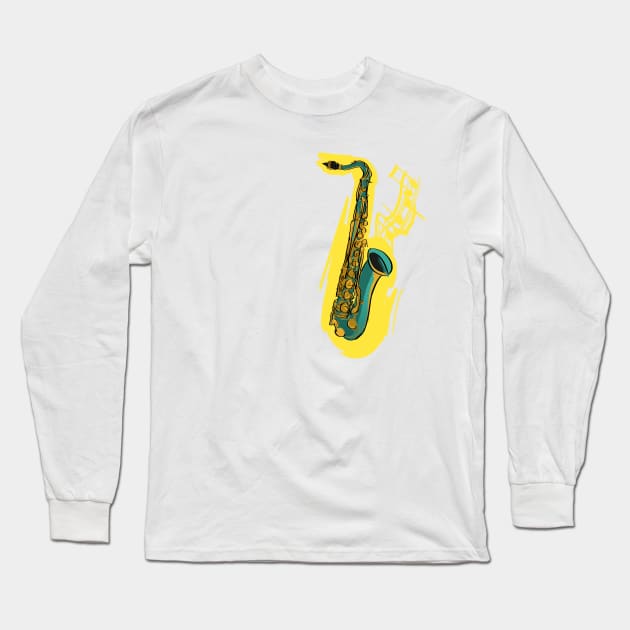 Saxy tee Long Sleeve T-Shirt by @akaluciarts